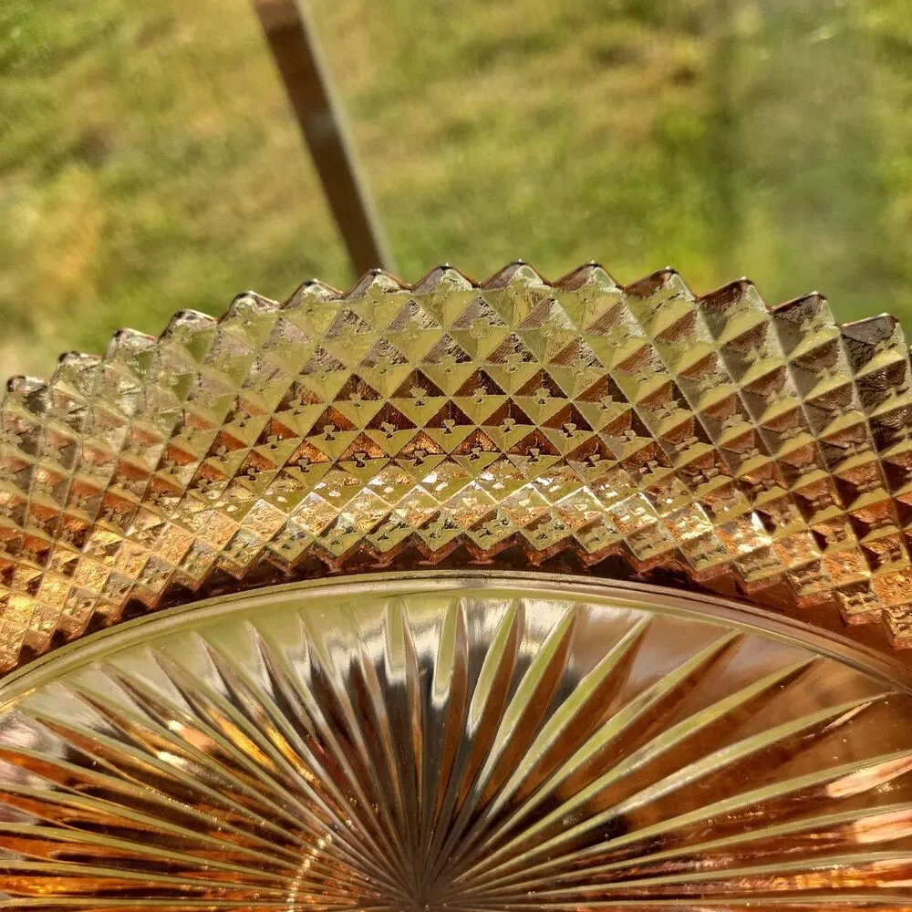 VTG Anchor Hocking Miss America Pink Depression Glass Serving Platter 12